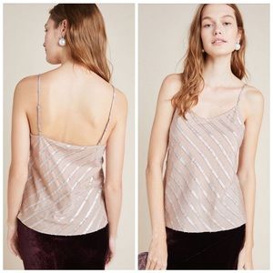 Anthropology Current Air Bea Striped Shimmer Cami